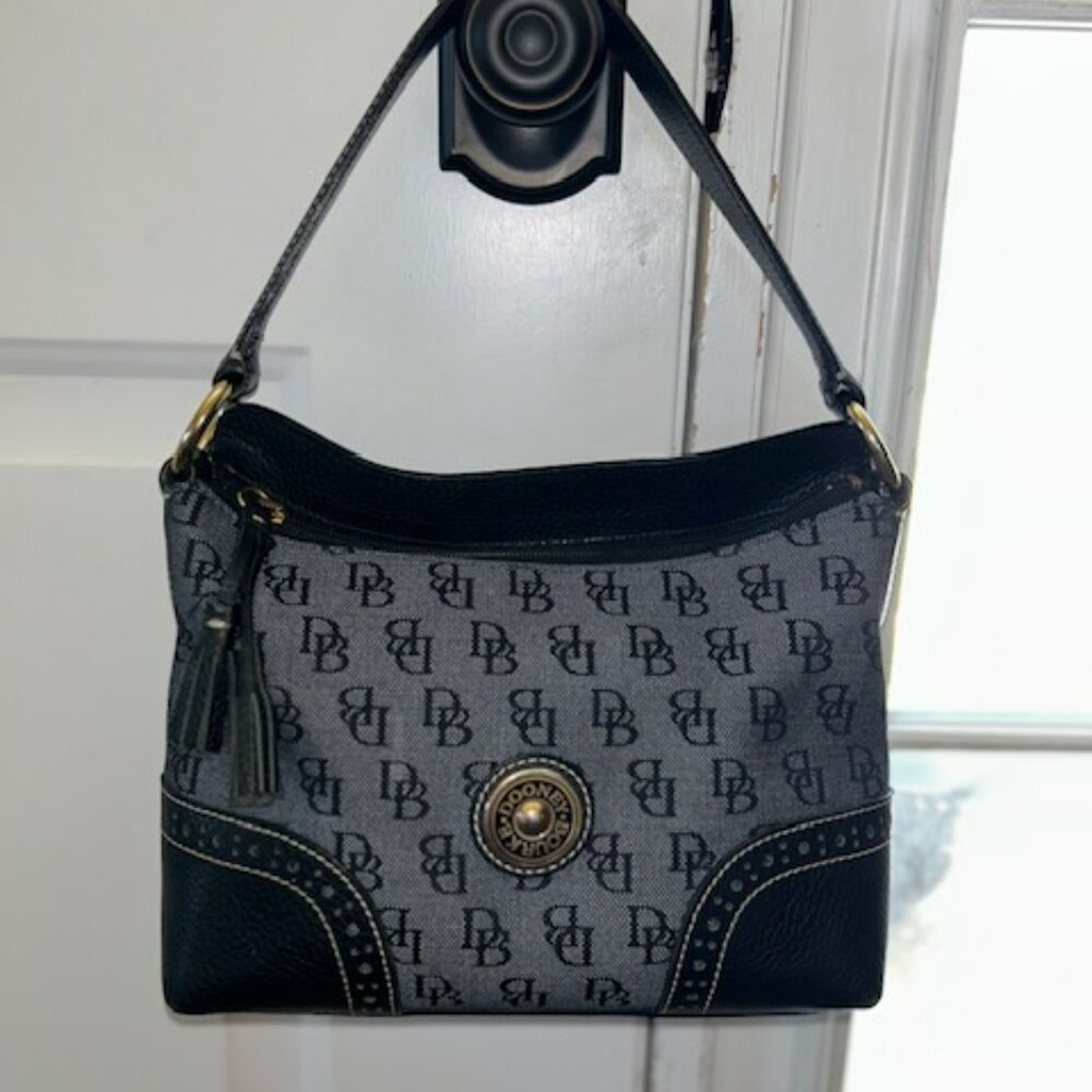 Dooney & Bourke Classic Signature DB Logo & Leather Satchel w/ Tassel - SO CLEAN